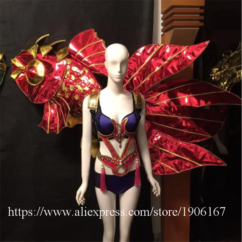  Catwalk Show Fish Clothing Sexy Lady Nightclub Party Stage Wear TV Show Model Evening Dress Clothes