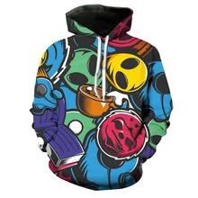 Beer Hoodie Pokemon Pullover Mens Wo Man Streetwear Sweatshirt Harajuku Kawaii Hoody Splice Bottle Graffiti Colorful Drawstring