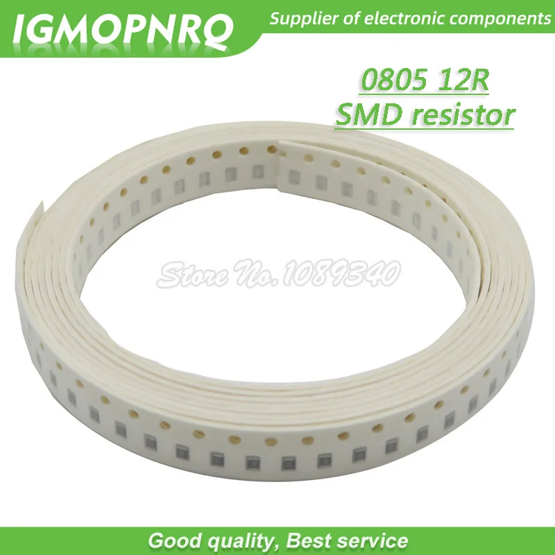 300 шт. 0805 SMD резистор 12 Ом Чип Резистор 1/8 Вт 12R 0805-12R | Электронные компоненты и