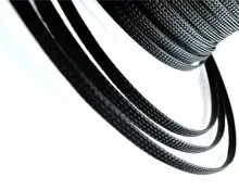 8mm Dia General Wire Protection Black PET Nylon Braided Cable Sleeve