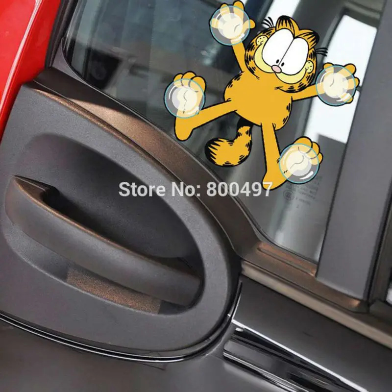 

Car Styling Garfield Paws Sucking Car Sticker Decal Bumper Stickers for Tesla Chevrolet VW Mazda Honda Ford Hyundai Kia Lada