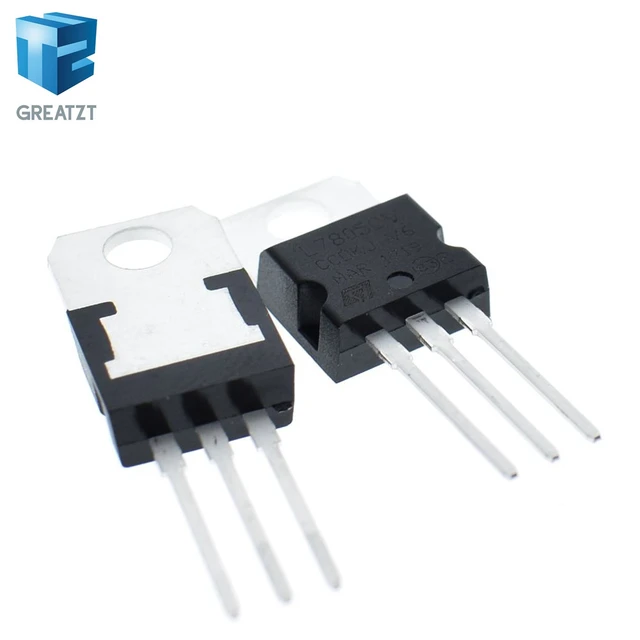 greatzt 10pcs lm7805 l7805 7805 voltage regulator ic 5v 1 5a to 220