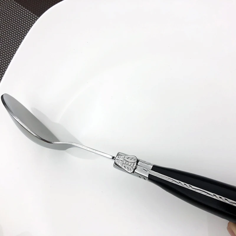 laguiole balck wood dinner spoon  (1)