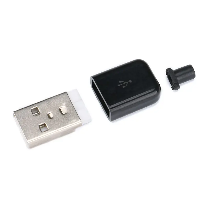 10 шт. DIY Micro USB 2,0 штекерные разъемы комплект w/Covers Черный Белый 5 P линия передачи данных Аксессуары Интерфейс 4/3 в 1 сварка 5 PIN