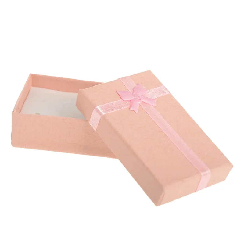 8*5*2.5cm Bow Jewelry Gift Boxes Ring Earrings Necklace Bracelet Carton Present Rectangles Case Red/Purple/Pink | Украшения и