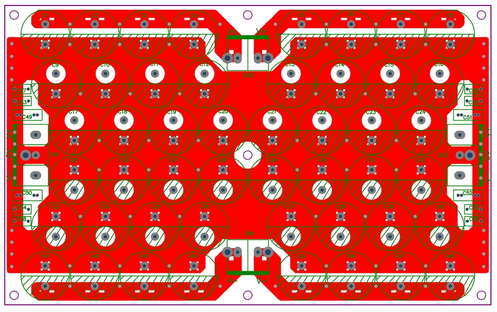 Конденсатор фильтра голые печатной платы, Поддержка 48 шт. D18mm электролитические конденсаторы