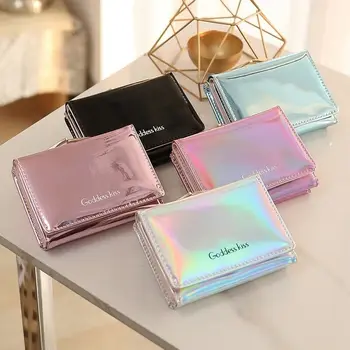 

Women Laser Mini Tassel Wallet Card Holder Clutch Coin Purse Fashion Leather Handbag Casual Small Totes Bag