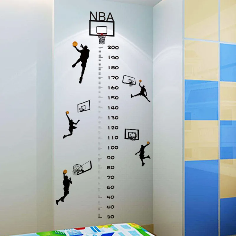 Высота наклейки на стены баскетбол буквы футбол DIY Творческий ПВХ самолет наклейки на стену для детских комнат