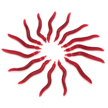 

Promotion Red Worms 4cm 80pcs Soft Lure Earthworm Carp Fishing Baits Worms Trout Fly Fishing Lures Soft Bait Lure Fishing Tackle