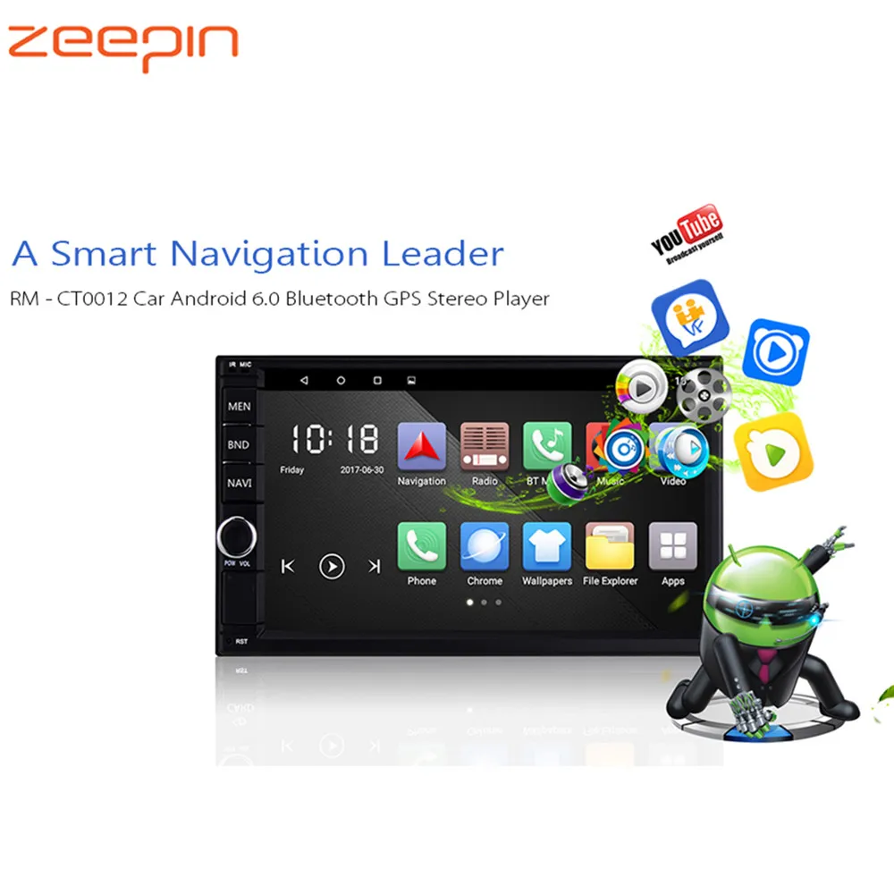 

Car Multimedia Player Android 2 Din Bluetooth GPS WiFi Player Auto Radio with FM Radio Mirror Link / Steering Wheel Control