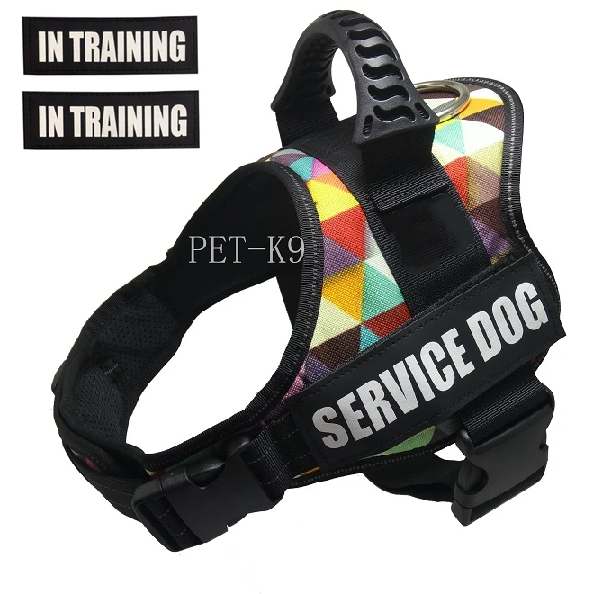 Dihapet Service Dog Harness No Pull Dog Harness Reflective Adjustable Vest with a Training Handle for Large Dogs