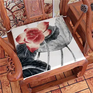 40x40x3 см китайский чернильный рисунок лотоса тканевое сиденье подушки Подушка для стула сиденье коврик офис в винтажном стиле мат «татами» - Цвет: 8