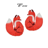Buy AHYONNIEX Brand Iron On Embroidered Cute Fox Patches Clothes Bags Applique Embroidery Patches Iron Patch Online