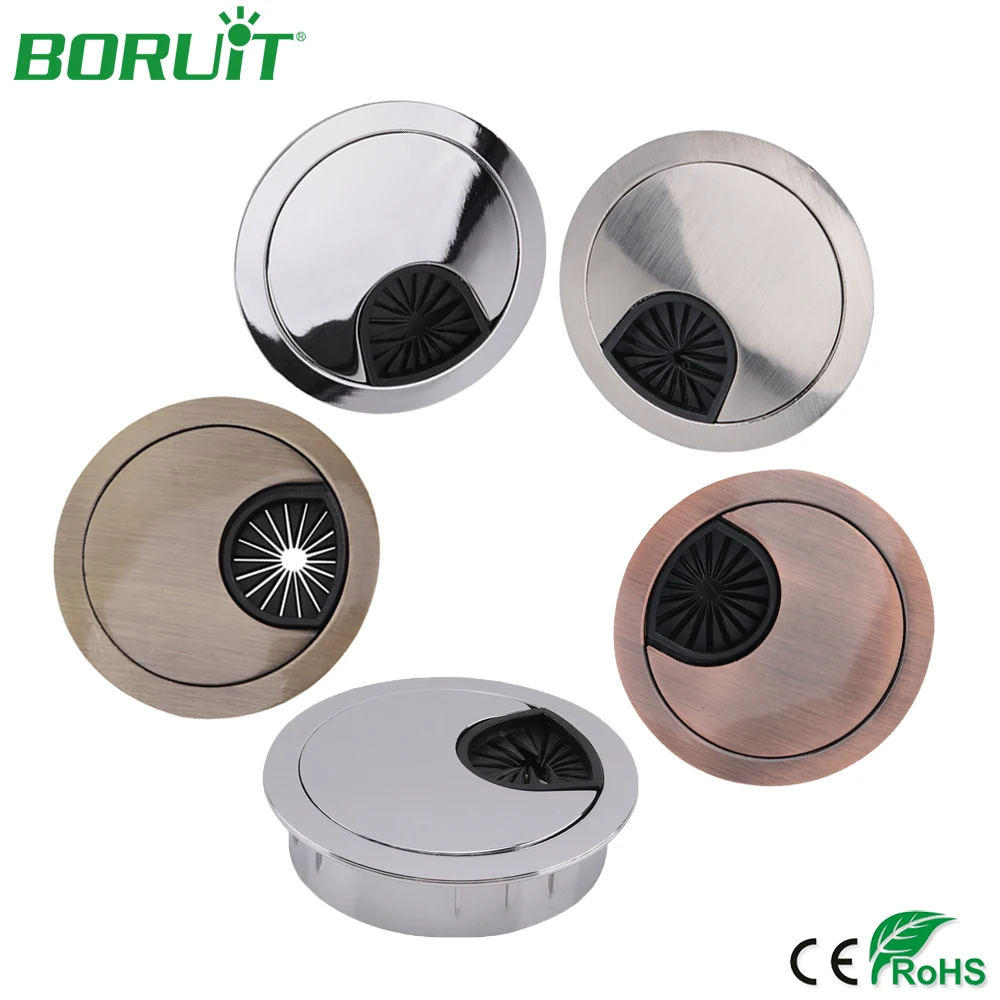 

5pcs Desk Grommets Cable 50mm 60mm Office Desk Cable Grommet Wire Hole Cover Office Computer Table Cable Hole Cable Outlet Port