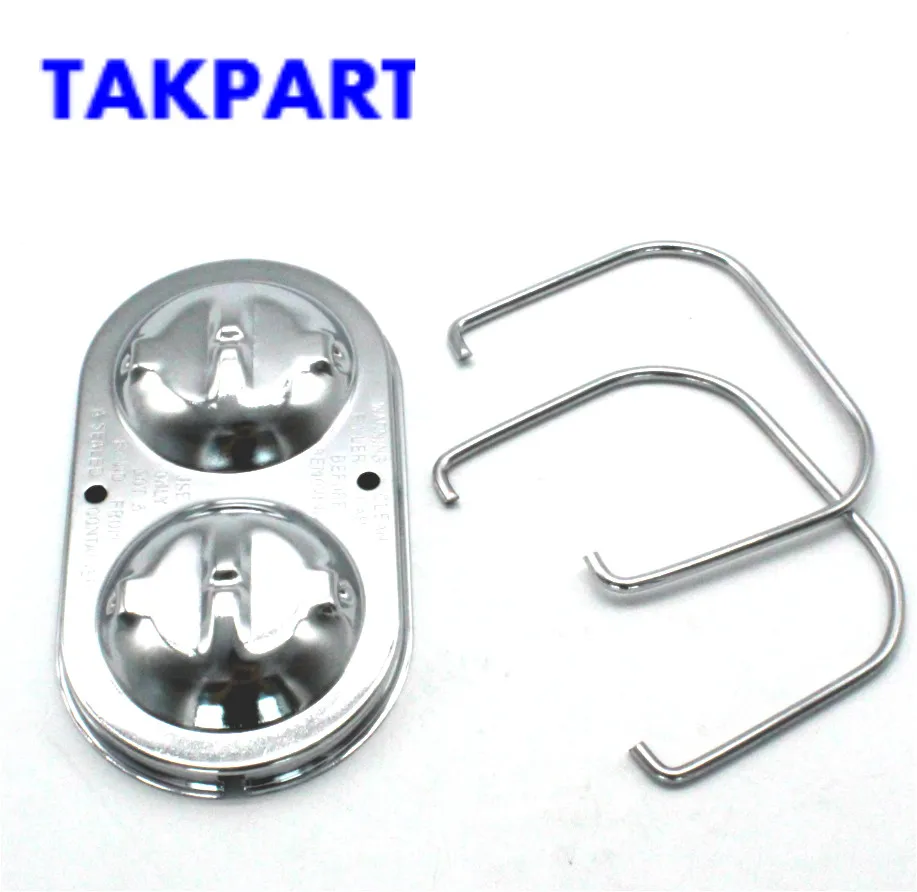 

TAKPART Chrome Brake Master Cylinder Cover Dual Bail Brakes for Chevy SBC BBC 350 454
