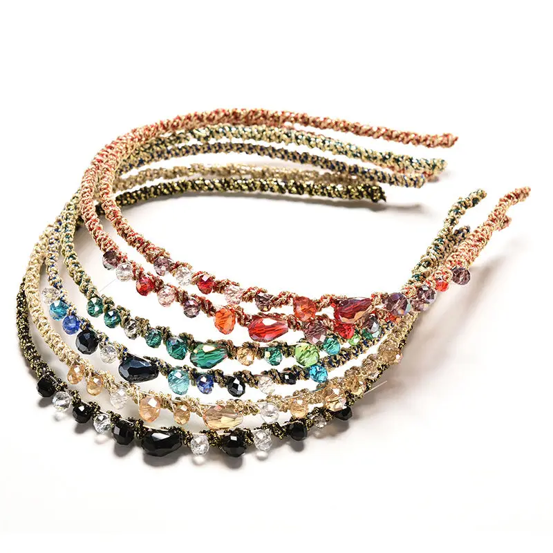 

1PCS Retro Rhinestone Crystal Hair Clips Headband Women Girls Hair Bands Gift Party Jewelry Hairband Headwear Accessories