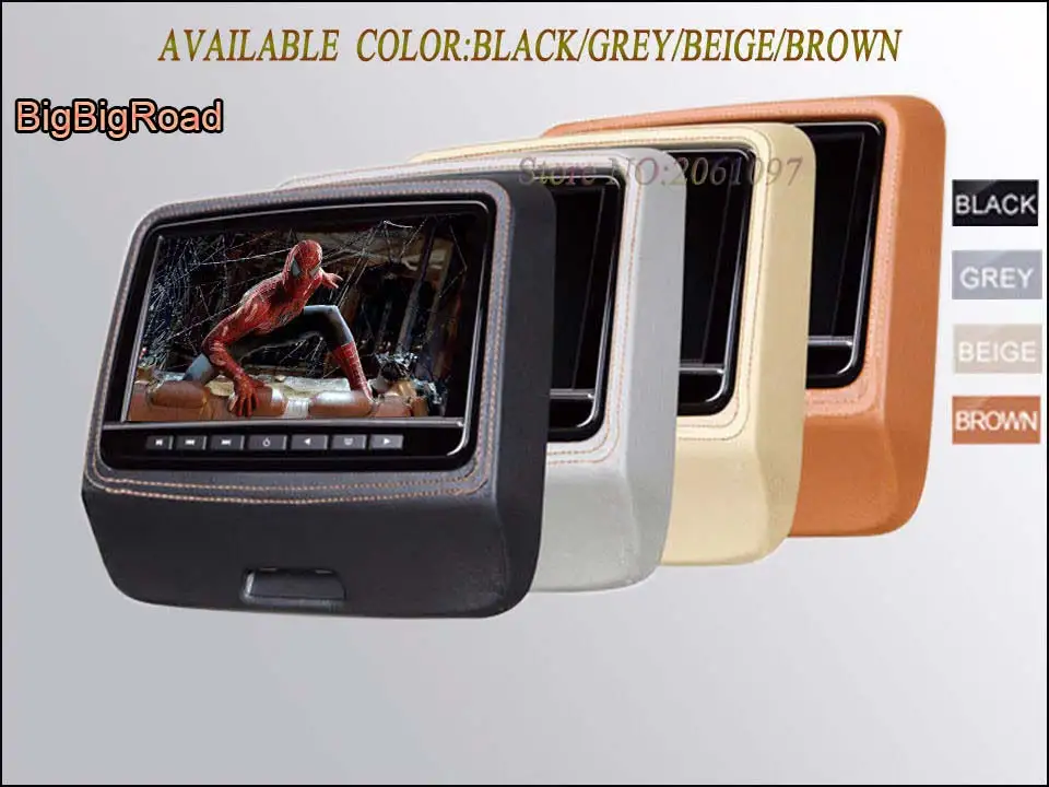 BigBigRoad Автомобильный подголовник монитор цифровой ЖК-экран 2*" dvd-плеер с USB SD IR/FM/динамик/игра/HDMI для Nissan Xterra