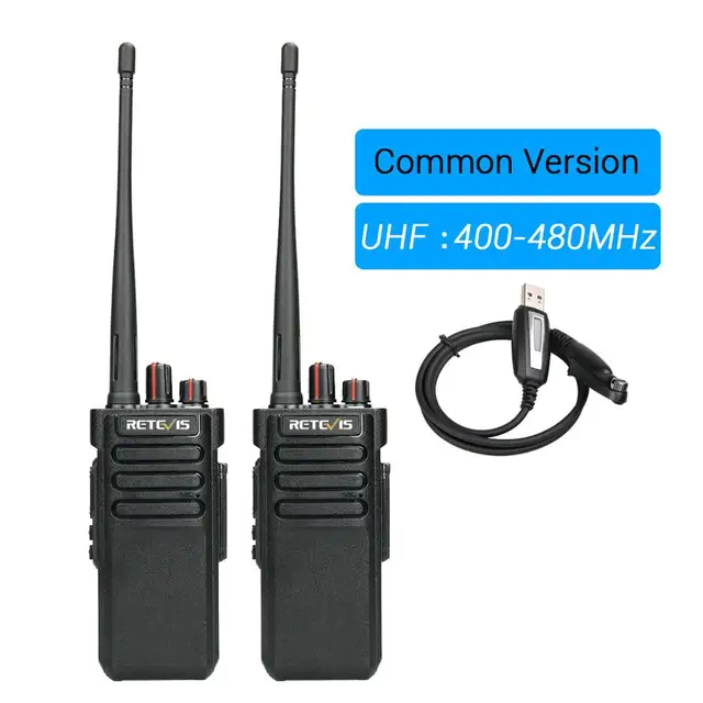 2 pcs 10W Powerful Walkie Talkie Handy RETEVIS RT29 UHF (or VHF) IP67