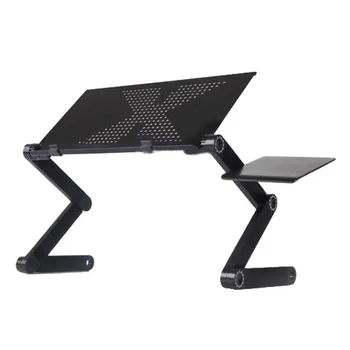 

Black 360 degree Adjustable foldable laptop Notebook Desk Table Fan Hole Stand Tray