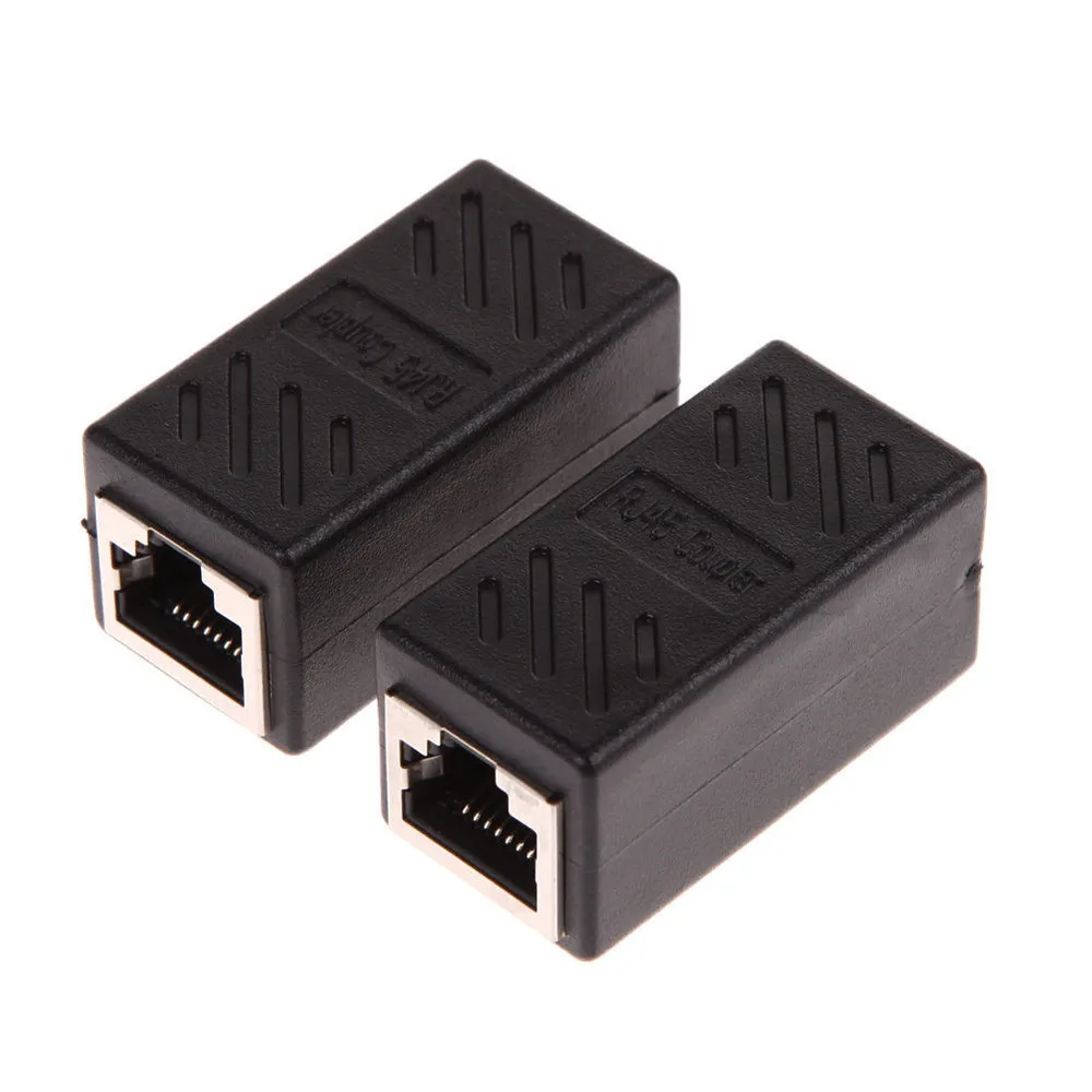 RJ45 Network Adapters Coupler 2 Pack In Line Cat7 Cat6 Cat5e Ethernet Cable To