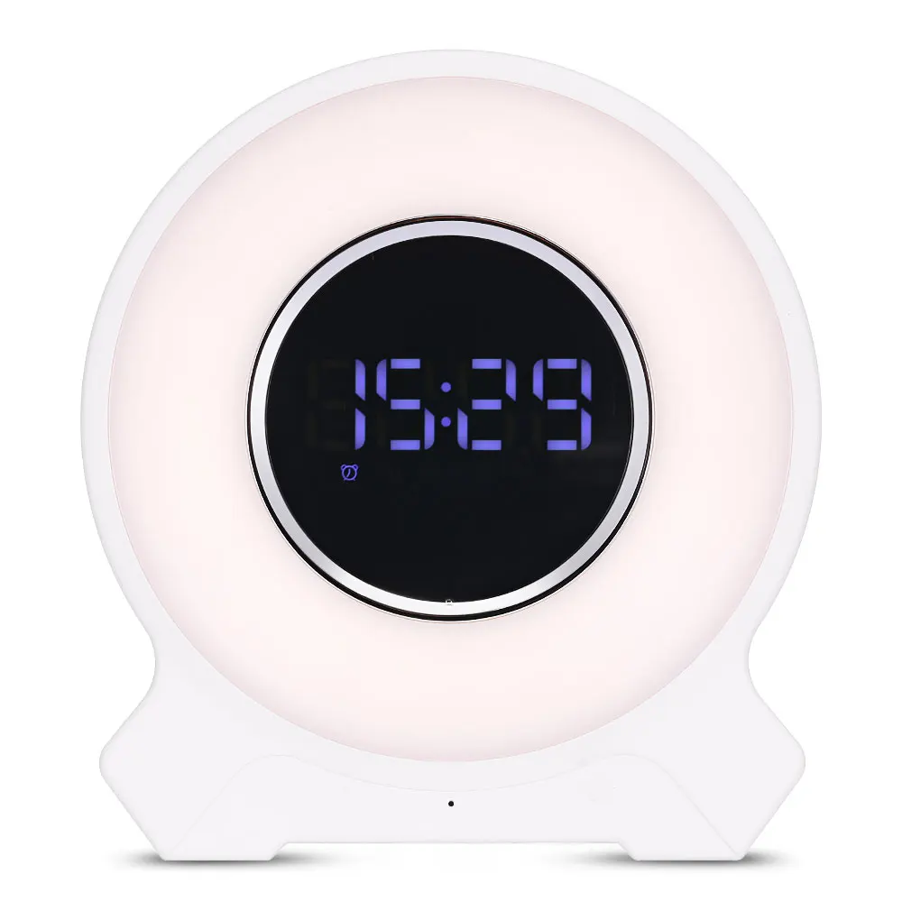 

LightMe Wireless Night Light Bluetooth Speaker Creative LED Wake Up Alarm Clock Colorful Night Lamp Clock Light