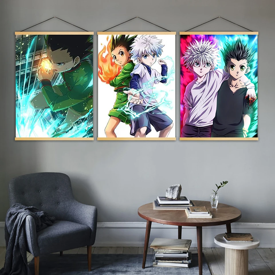Скандинавский холст настенное искусство Killua Hunter X аниме картинки простой постер