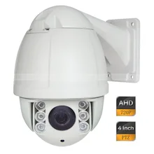 4′ Mini CCTV AHD1.0MP High Speed IR PTZ Camera 10X Zoom Lens HD 720P Outdoor
