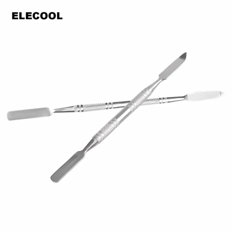 

ELECOOL 1pc Dual heads Professional Fashion Beauty Color Mixing Spatula Stainless Steel Makeup Cosmetic Nail tool