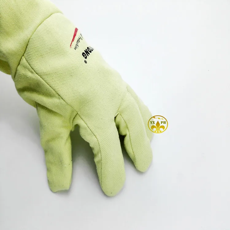 Огнеупорные перчатки YBBB высокие термостойкие перчатки 500 градусов теплоизоляция, анти-ожоги резки защитные перчатки