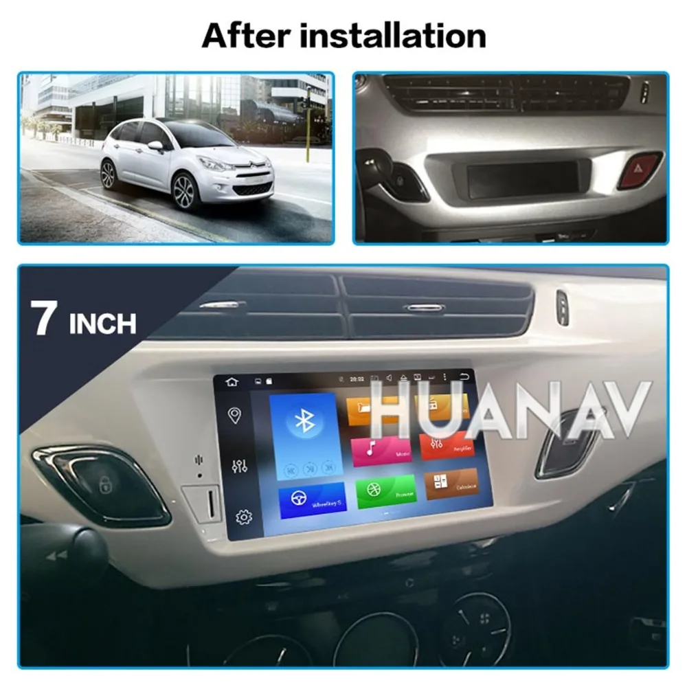 ZWNAV 1 DIN for Citroen C3 DS3 2010-2016 Android 10 Multimedia Player  Screen Car In Dash Video Audio Radio Receiver GPS Navigation Head Unit Car  Stereo: : Electronics & Photo