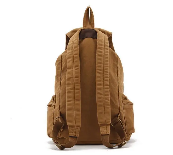 Мужская Женская винтажная холщовая кожаная Хлопковая сумка рюкзак для альпинизма книга рюкзак школьные повседневные Рюкзаки