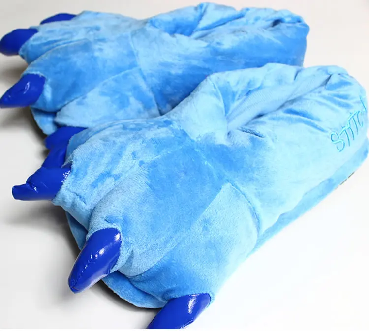 

Family Unisex pajama cute costumes SHOES Cartoon Animal Slippers Paw Claw Home Flat Shoes Warm plush Winter Indoor