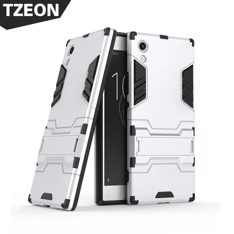 

Slim Armor Case For Sony Xperia XA1 2in1 Rubber Hybrid Kickstand For Sony XA1 XA Phone Back Cover G3116 Shockproof Capa Fundas