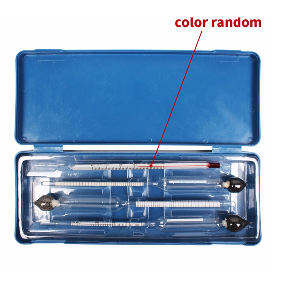 4Pcs Alcohol Meter Alcoholmeter Wine Meter Glass Float Gauge Densitometer Alcohol Liquid Meter Hydrometer
