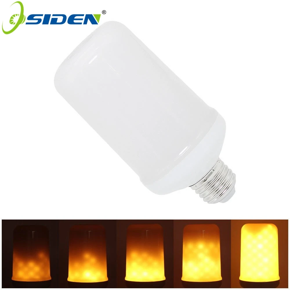 

OSIDEN LED Flame Effect Fire Light Bulbs E27 E26 2835 7W Creative Lights Flickering Emulation Vintage Atmosphere Decorative Lamp