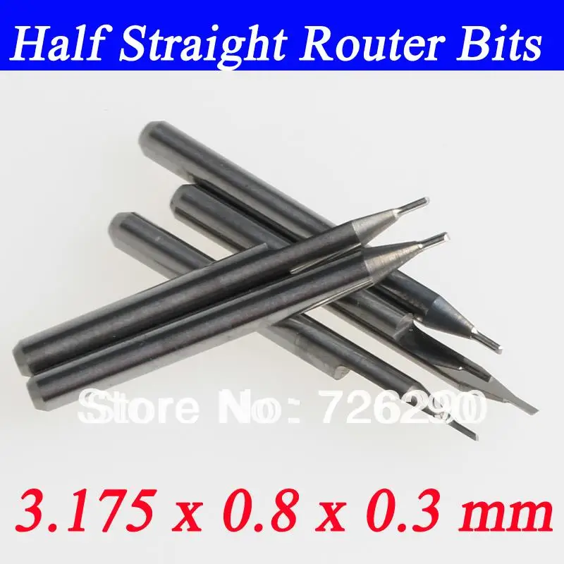 Buy 5pcs 3.175*0.8*3mm Single Blade Straight Cutter CNC Cutting Tools Wood