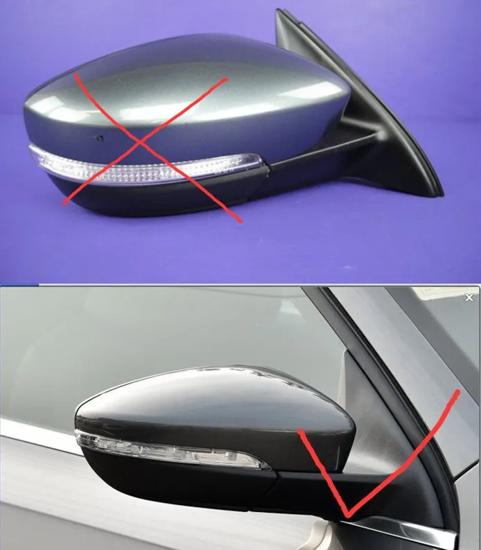 Зеркало заднего хода OE R & L ABS лампа рулевого управления для фотокабинета Je tta Passat