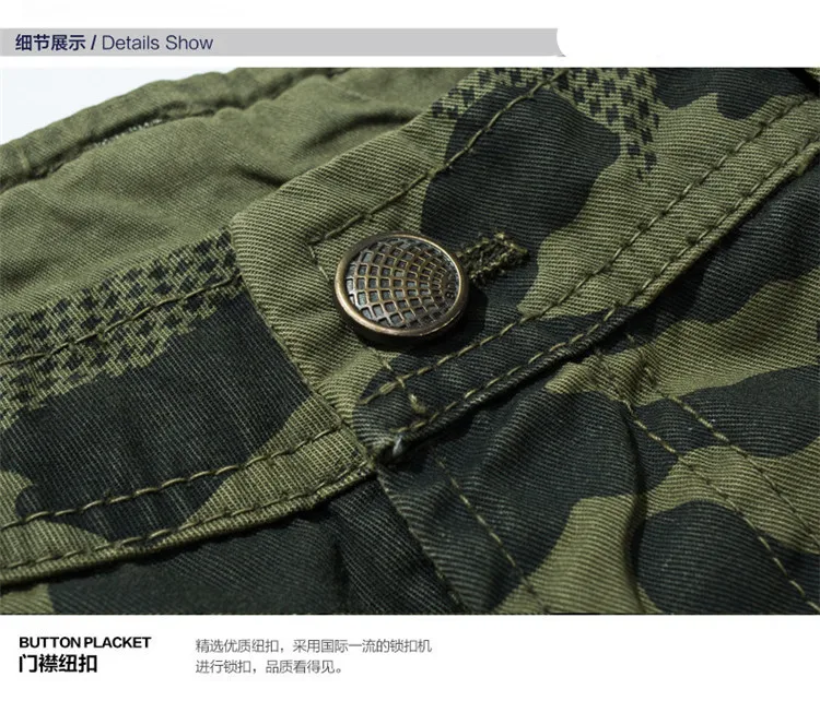 Men's Multi-Pocket Camo Pants Fashion Men Cotton Casual Camouflage Military Cargo Pants Tactical Outdoor Army Trousers No Belt (13)