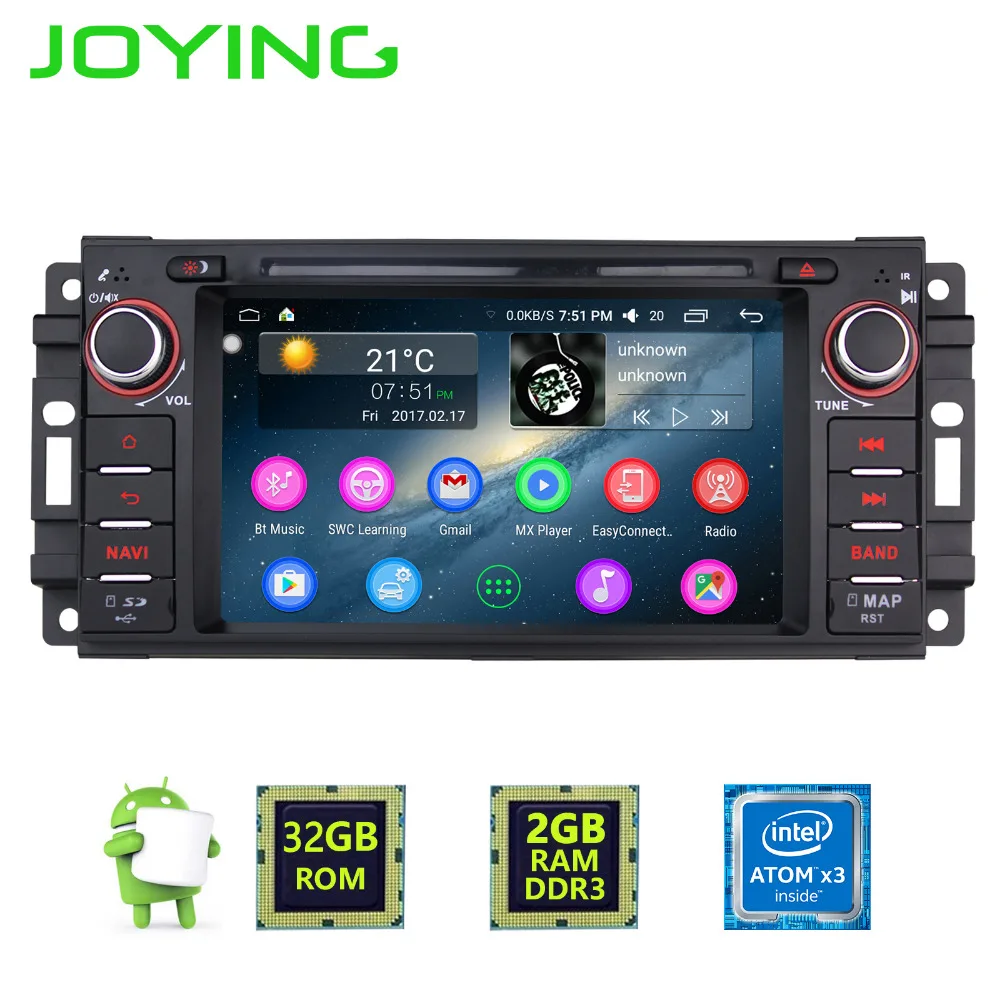 JOYING 2GB RAM Android 6 0 Car Audio HU stereo for JEEP WRANGLER font b Radio