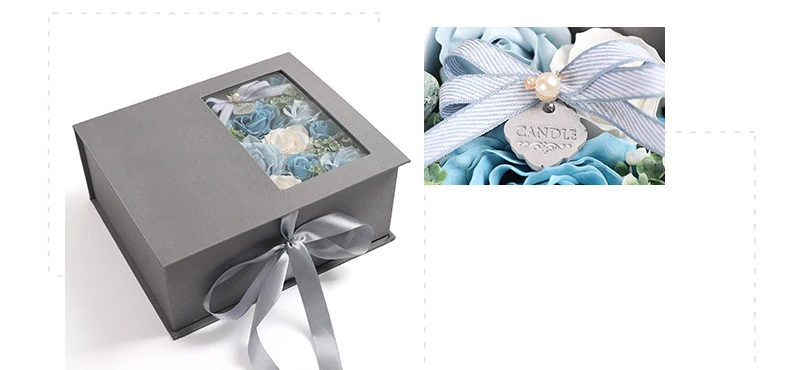 JAROWN Artificial Soap Flower Rose Gift Box Wedding Souvenir Valentine's Day Creative Birthday Novelty Gift Rose Soap Home Decor (12)
