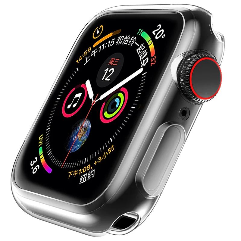 JGKK для Apple Watch 4 серии 40 мм 44 чехол Защитная крышка экрана Полный Передний