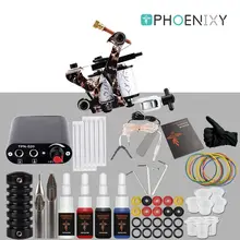 Завершенная Татуировка набор 8 обмоток катушки машинка для тату набор 4 цвета пигментные наборы Электропитание Иглы Перманентный макияж Набор татуировок набор