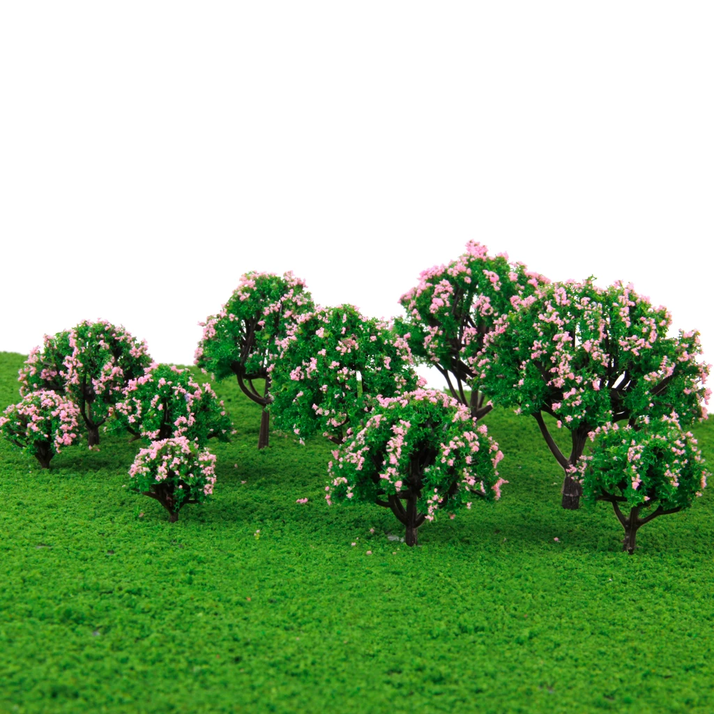 20Pcs Flower Tree Model HO Z N Scale 1/75-500 Layout for Diorama Scenery Building Props