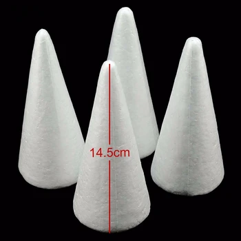 

10PCS/Lot 14.5CM And 25CM Modelling Polystyrene Styrofoam Foam Ball White Cone For DIY Christmas Party Decoration Supplies Gifts
