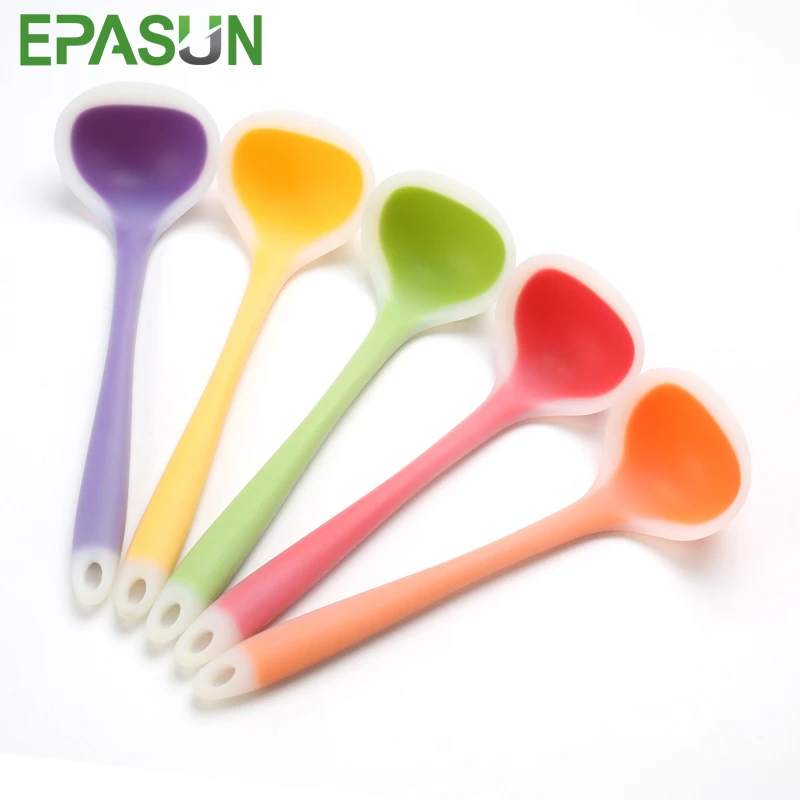EPASUN Large Silicone Spoons Cooking Long Handle Spoon Kitchen Ladle