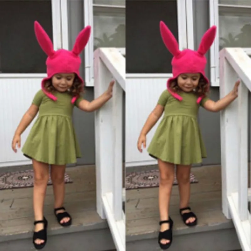2018 семейная подходящая шапка Louise Bunny Ears Cosplay Beanie розовая для мамы девочки Забавная