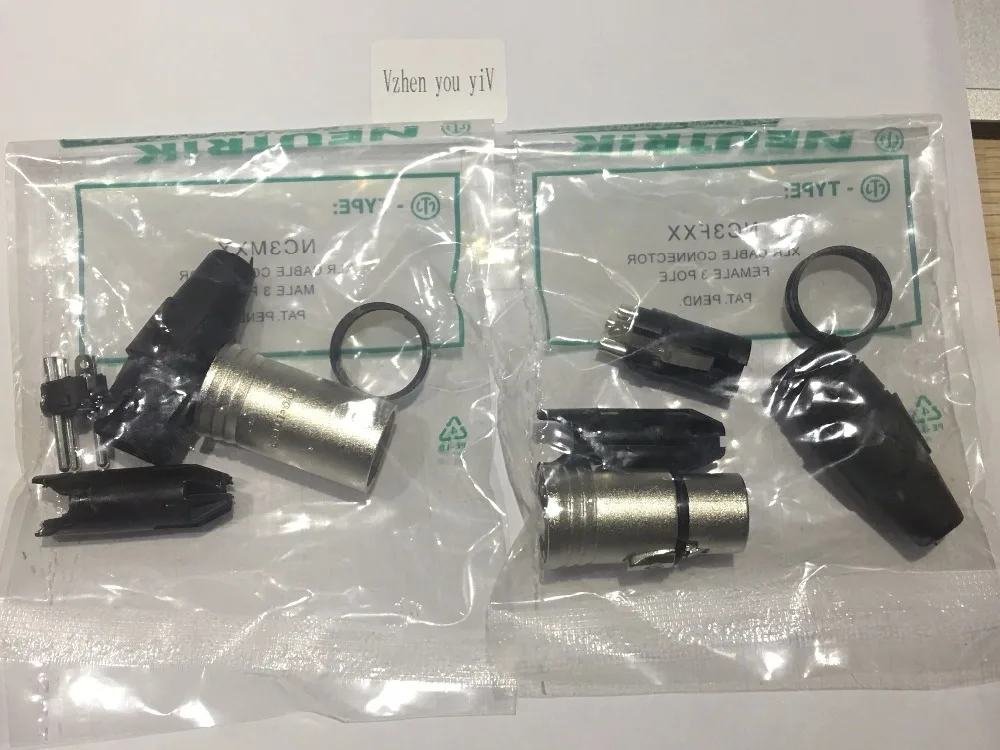 30pcs FOR NEUTRIK connector  NC3MXX &  NC3FXX Male et femelle Un ensemble 3 Broches XLR Connecteur avec!