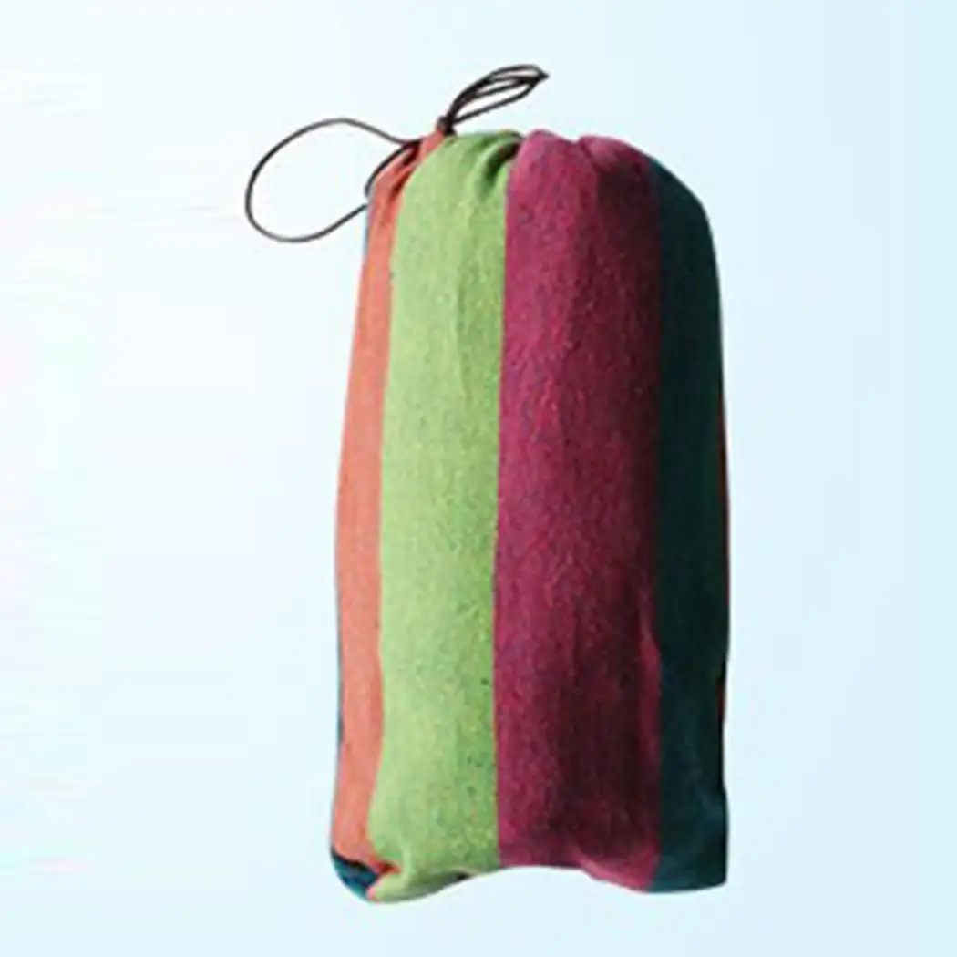 rose red multicolor Портативный дышащий Открытый пикника сетки Твердые около 150 кг полосатый гамак дышащий, сплошной - Цвет: rose red multicolor