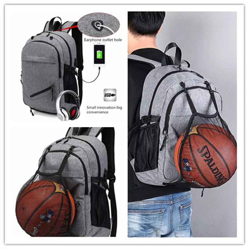 

BALEINI 2018 Multifunction USB charging Men 15inch Laptop Backpacks For Teenager Fashion Male Leisure Travel backpack anti thief