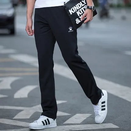 KELME, мужские спортивные штаны, тренировочные штаны для упражнений, для бега, фитнеса, спорта, отдыха, брюки, леггинсы для активных мужчин K15Z418 - Цвет: Black White